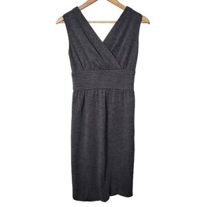 Barney's New York Gray Wool Midi Career Dress